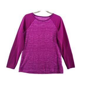 Sonoma Fleece Pajama Top Large Pink Crew‎ Neck Long Sleeves Sleepwear Pjs Lounge